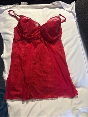 Red Lace Chemise Nightdress